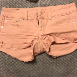 pink jean shorts